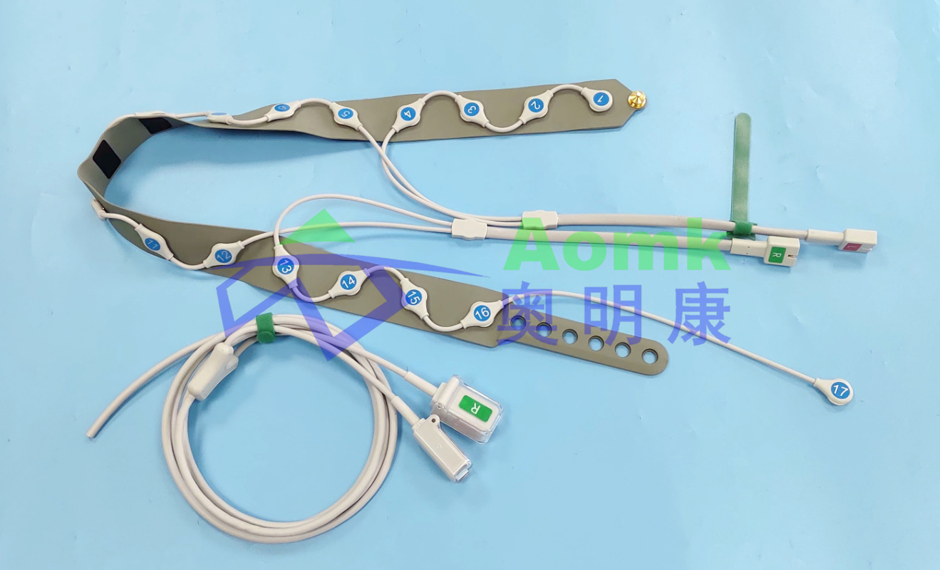 胸部電阻抗斷層肺成像（EIT）17導按扣線 / EIT硅膠電極